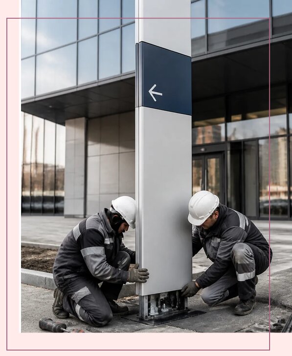 Изготовление и монтаж навигационных пилонов в Троицке
